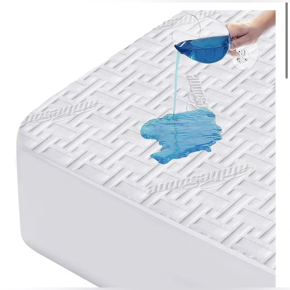 NEW Non-Slip Mattress Protector 8''-21'' Deep 100% Waterproof Air Fabric Twin
